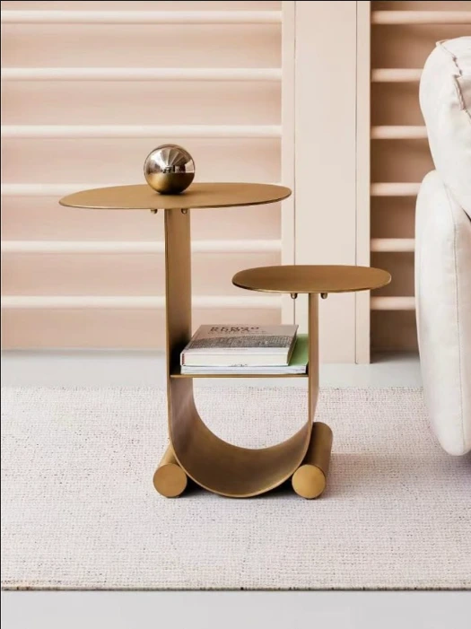 Finished metal furniture detail